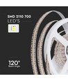5m 21W/m LED strip, RA90 - 24V, 700 LED per meter, 6400K, IP20, SMD 2110