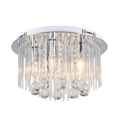 Plafonnier LED Design - Lampe en Cristal, Claire, Douille E14