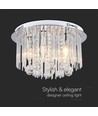 Plafonnier LED Design - Lampe en Cristal, Claire, Douille E14