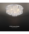 Ø60cm LED Designer kristallen plafondlamp - E14 fitting, helder glas, IP20 binnen