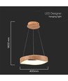 18W LED hanglamp in houtdesign - 2100lm, Ø40cm, 3000K, incl. lichtbron