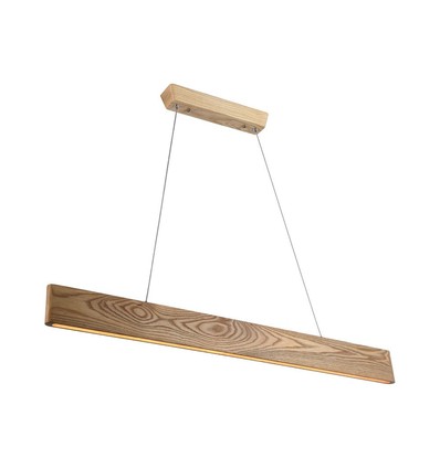 Suspension LED 24W designer - Bois, 3000K, 1250lm, blanc chaud
