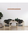 Suspension LED 24W designer - Bois, 3000K, 1250lm, blanc chaud