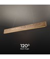 24W LED designer hanglamp - Hout, 3000K, 1250lm, warm wit