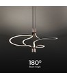 Suspension LED design - 3000K doré, boîtier noir
