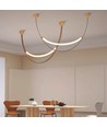 12W Designer taklampe - 1440lm, L166cm, metall, brun