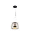 Suspension LED Designer 6W - 750lm, métal et verre, Ø23cm, réglable en hauteur, source lumineuse incluse