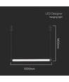 Suspension LED Designer 10W - Noir/blanc, 1300lm, 3000K, design moderne