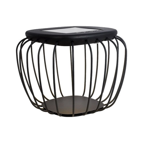 1W Solara designer tuin/tafellamp - Zonne-energie, IP44, zwart, lantaarnvorm, 3000K+6000K, incl. lichtbron