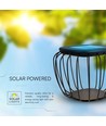 Lampe de jardin/table Solara designer 1W - Solaire, IP44, noir, forme lanterne, 3000K+6000K, source lumineuse incluse