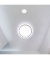 Détecteur de présence 360° pour plafond - IP65, portée 3m, blanc, minuterie et lux réglables