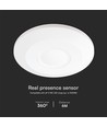 Détecteur de présence 360° pour plafond - IP65, portée 3m, blanc, minuterie et lux réglables