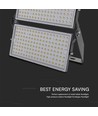 500W LED projektør med Samsung chip - 135lm/W, IP65, sort, udendørs, 67500lm