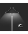 7W Trädgårdslampa på spjut - Samsung Chip, 3000K, svart hölje, IP65