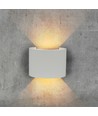 5W LED vegglampe med opp/ned lys - IP65 utendørs, grå, rund, 4000K, inkl. lyskilde