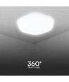 40W LED Designer Dome plafondlamp - 4000lm, 3-in-1 CCT, dimbaar, incl. afstandsbediening, bloemenpatroon
