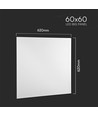 62x62 LED-panel, 36W - 117lm/W, nøytral hvit, hvit kant, bakbelyst