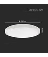18W LED plafondlamp met Samsung LED chip - Ø25cm, 1830lm, IP44, witte rand, 3000K