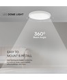 36W LED plafondlamp - Ø35cm, Samsung LED chip, IP44, witte rand, 3000K