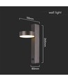 8W væglampe med USB - 3000K, sort, inkl. lyskilde