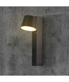 8W LED væglampe med USB - 3000K, 900lm, IP20, sort, drejbar, indendørs, inkl. lyskilde