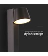 8W LED væglampe med USB - 3000K, 900lm, IP20, sort, drejbar, indendørs, inkl. lyskilde