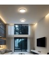 18W LED loftslampe med Samsung chip - Ø25cm, IP44, sort kant, 5 års garanti