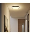 18W LED loftslampe med Samsung chip - Ø25cm, IP44, sort kant, 5 års garanti