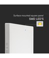 6W kvadratisk LED-panel, Samsung - 12x12cm, 3000K, vit kant