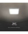6W vierkant LED-paneel, Samsung - 12x12cm, 3000K, witte rand