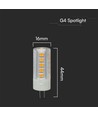 Ampoule LED G4 3,2W, 12V - 385lm, Samsung LED chip, 300 degrés, plastique/aluminium
