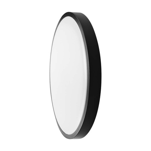 24W LED loftslampe med Samsung LED chip - Rund, sort kant, IP44, Ø29,5cm, 5 års garanti