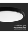 Plafonnier LED 36W avec capteur et puce Samsung - Ø42cm, IP44, bord noir, 4000K, garantie 5 ans