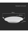 3W Ø9,1cm LED indbygningspanel - Samsung LED chip, Hul: Ø7,7-8,2 cm, Mål: 9,1 cm