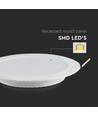 6W Ø12cm LED innfellingspanel - Samsung LED chip, 3000K, Hull: Ø11 cm, Mål: Ø12 cm