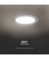 18W Ø22,1cm LED indbygningspanel - Samsung LED chip, 110lm/W, Hul: Ø20,5 cm, Mål: Ø22,1 cm, 5 års garanti