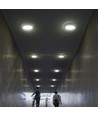 12W LED loftslampe, Ø16,7cm - 100lm/W, hvid kant, rund, inkl. lyskilde
