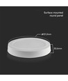 6W Ø12,1cm LED loftlampe med Samsung chip - 110lm/W, Backlit, hvid kant, inkl. lyskilde