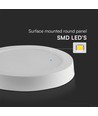 18W Ø21,6cm LED plafondlamp - Samsung LED chip, 1980lm, witte rand, rond mini panel