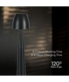 3W oplaadbare LED tafellamp, zwart - Dimbaar CCT, 3-staps touch, incl. USB kabel