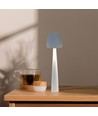 Lampe de table LED rechargeable 2W-3W - Ø8cm, dimmable 3 étapes, blanc, incl. câble USB