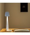 Lampe de table LED rechargeable 2W-3W - Ø8cm, dimmable 3 étapes, blanc, incl. câble USB