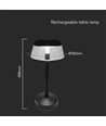 Lampe de table LED rechargeable 3W, noir - Ø13cm, dimmable 3 étapes, 3-en-1 CCT, incl. câble USB-C