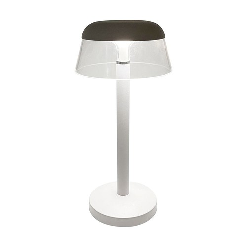 Lampe de table LED rechargeable 3W - Ø13cm, dimmable 3 étapes, CCT, blanc, incl. câble USB