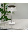 Lampe de table LED rechargeable 3W - Ø13cm, dimmable 3 étapes, CCT, blanc, incl. câble USB
