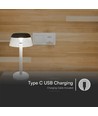 3W oppladbar LED bordlampe - Ø13cm, 3-trinns dimbar, CCT, hvit, inkl. USB-kabel