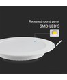 24W Ø29,5cm LED inbouwpanel - Samsung LED chip, 6500K, 110lm/W, Gat: Ø27,5-28 cm, Afm: Ø29,5 cm