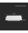 18W Samsung LED inbouwpanel, vierkant - 110lm/W, Gat: 20-20,5 cm, Afm: 22x22 cm, 5 jaar garantie