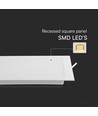 18W Bagbelyst Panel - Samsung Chip, 6500K, Firkantet