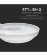 24W Udendørs væg/loftlampe - IP54, Ø24cm, Højde 3,8cm, skotlampe
